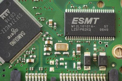 Close-up of a microprocessor 스톡 사진