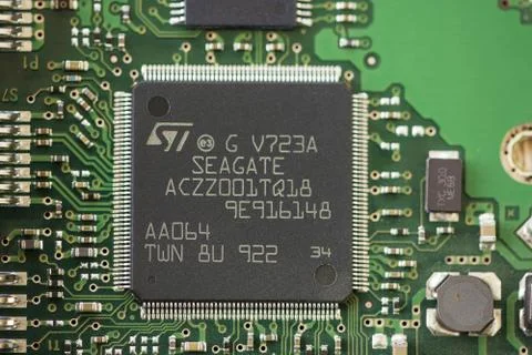 Close-up of a microprocessor 스톡 사진