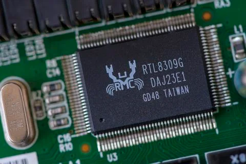 Close-up of a microprocessor 写真素材
