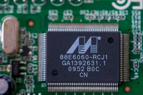 Close-up of a microprocessor 스톡 사진