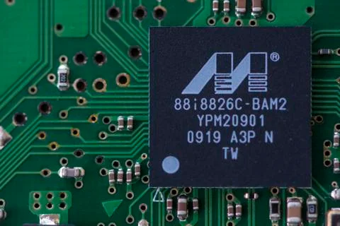 Close-up of a microprocessor 스톡 사진