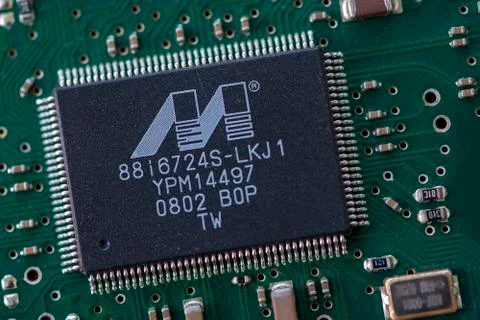 Close-up of a microprocessor 写真素材