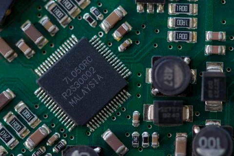 Close-up of a microprocessor 스톡 사진
