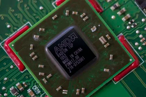 Close-up of a microprocessor 스톡 사진