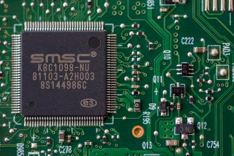 Close-up of a microprocessor 스톡 사진