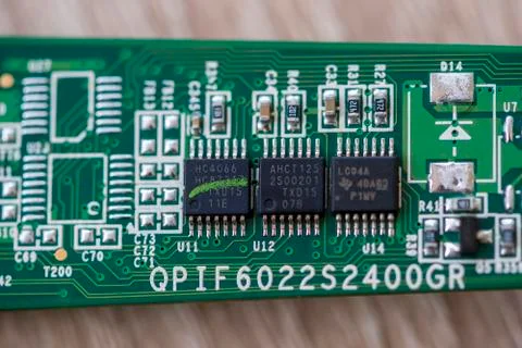 Close-up of a microprocessor 스톡 사진