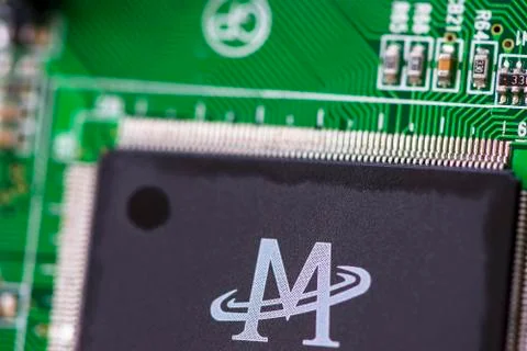 Close-up of a microprocessor 写真素材