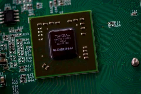 Close-up of a microprocessor 스톡 사진