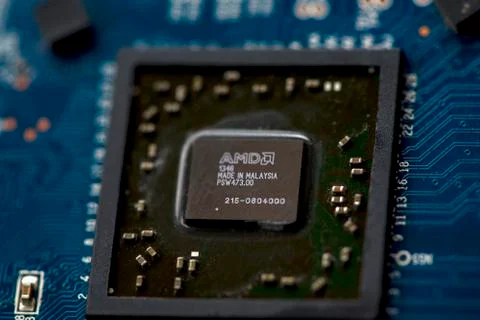 Close-up of a microprocessor 스톡 사진