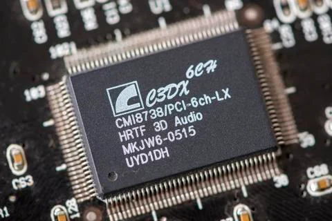 Close-up of a microprocessor 스톡 사진