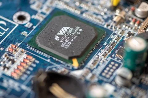 Close-up of a microprocessor 写真素材