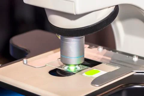 Close up of microscopic lens Stock Photos