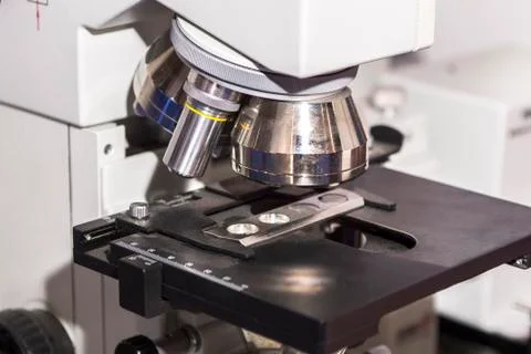 Close up of microscopic lens Stock Photos