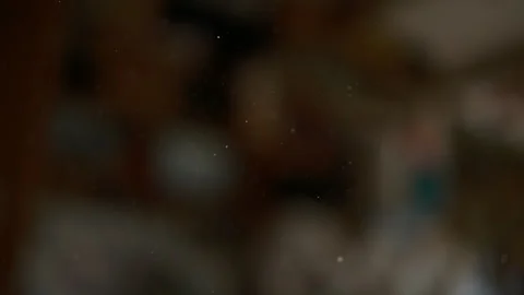 Close-up microscopic particles of dust in the room Stock Footage 267739674