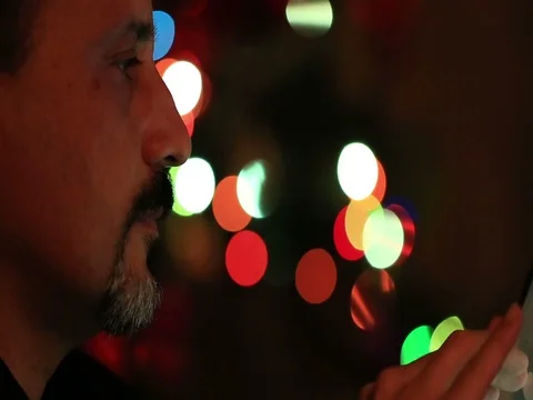 Close up middle age attractive handsome man using tablet Видео 73624284