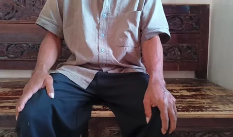 Close-up of a middle-aged man sitting. Video stock 321940860