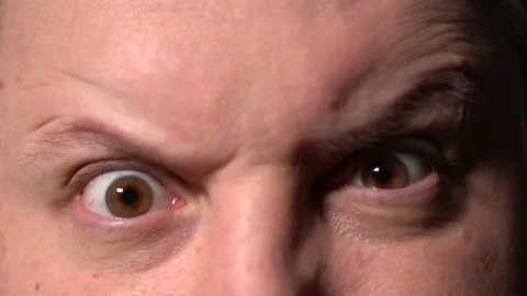 Close-up. a middle-aged man stared at the camera Stock Footage 145182129