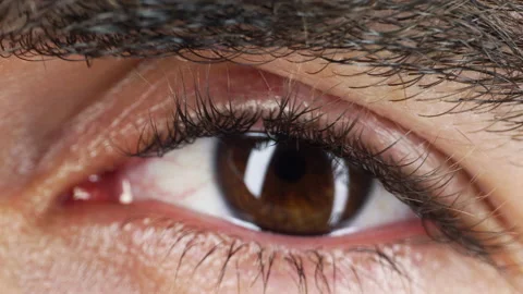 Close up of middle aged man's eyes.4K Macro Stock Footage 155281459