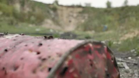 Close-up of the military training ground. Video stock 246414785