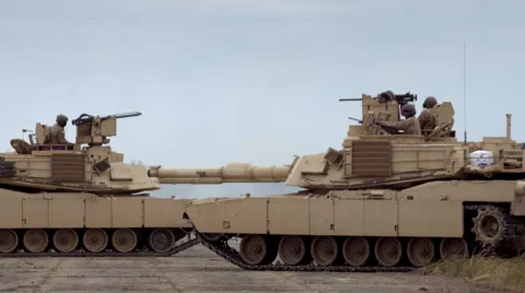 Close-up of military vehicles Stock Footage 67255459