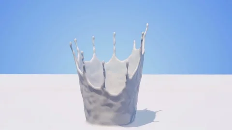 Close-up milk splash Stock Footage 74579925