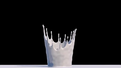 Close-up milk splash Stock-Footage 74725397