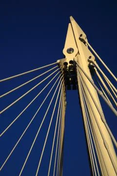Close up of Millennium Bridge Foto stock