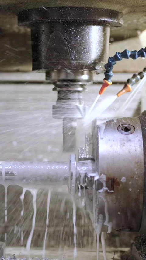 Close-up of a milling machine in a cnc factory Video stock 260013285