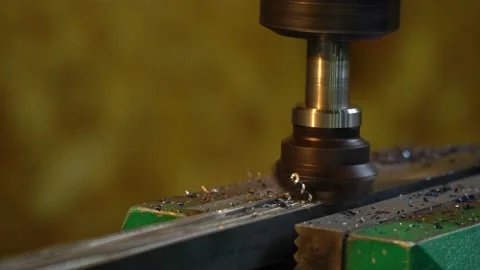 Close-up of a milling machine mechanism Video stock 145867044