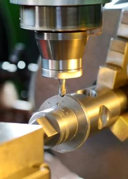 Close Up of Milling Machine in Operation Stock Photos