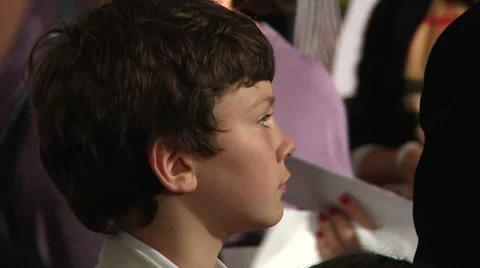 Close-up of Milo Mee on the red carpet (BoughtZoo-05) Stock Footage 36068456