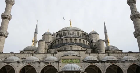 Close Up of the minarets of Blue Mosque 4K 스톡 동영상 49100604