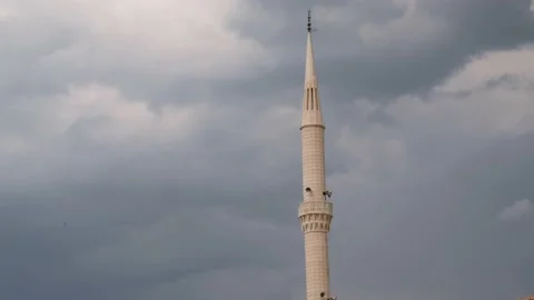 Close-up minarets, mosques and minarets in Islam,turkey mosque and minaret ar 스톡 동영상 132762007