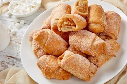 Close-up of mini Pie one bite Crescents shape Stock Photos