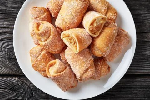 Close-up of mini Pie one bite Crescents shape Stock Photos