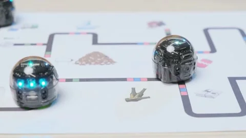 Close up of a mini robots for the next generation of creators in action. Stock Footage 155807706