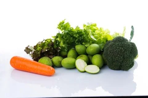 Close up Mix Vegetable on white Stock Photos