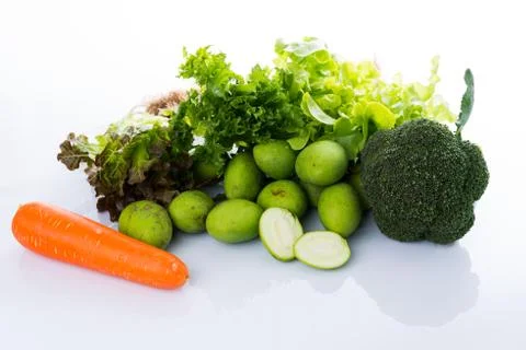 Close up Mix Vegetable on white Stock Photos