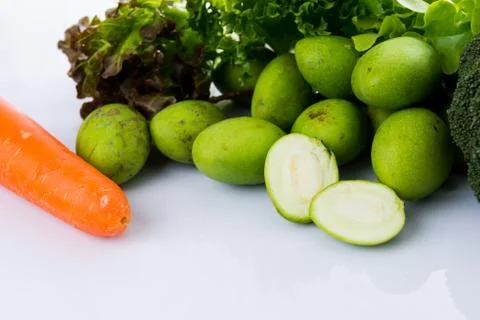 Close up Mix Vegetable on white Stock Photos
