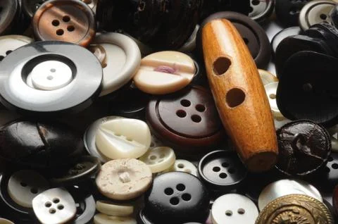Close up on  mixed buttons Stock Photos