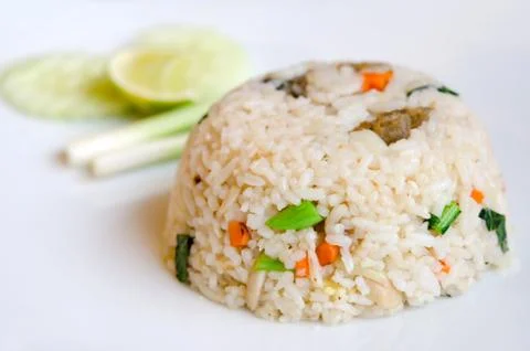Close up mixed cooked rice Foto stock