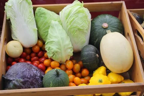 Close up mixed fruit and vegetable Stock Photos