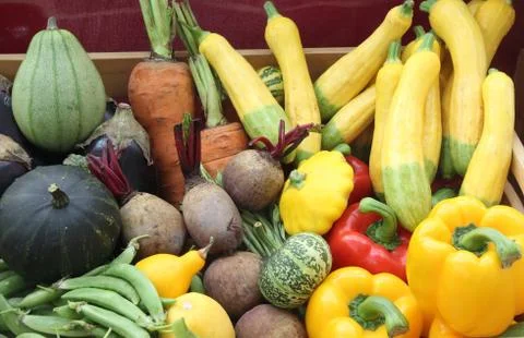 Close up mixed fruit and vegetable Stock Photos