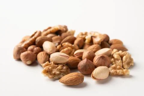 Close up mixed nuts 库存照片