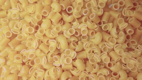 Close up of mixed pasta on a rotating plate Stock Footage 144426197
