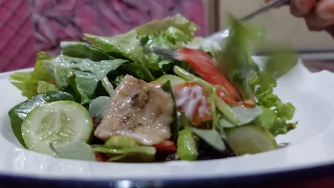 Close-up of mixed vegetable salad Stockbeeldmateriaal 265148922