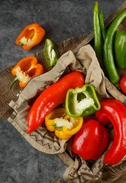 A close up of mixed vegetables on a table Stock Photos
