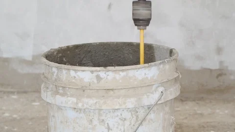 Close-up of mixing mortar for ceramic. Stock Footage 112625498