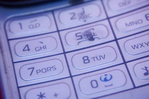 Close up of mobile phone keypad Stock Photos