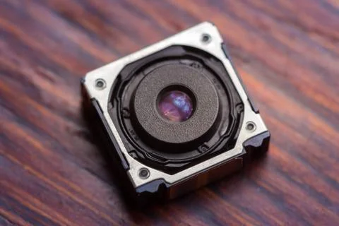 Close up of a mobile phone stabilized camera sensor. Stock Photos